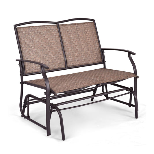 Iron Patio Rocking Chair for Two