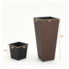 Set Of 2 Rattan Planters With Removable Inner Pots