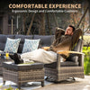 Outdoor Rattan Patio Set with Swivel Rockers, 7-Piece