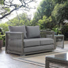 Modern Gray Wicker Rattan Loveseat for Outdoor Spaces
