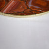 Red Agate Serving Tray With Brass Handles | Circular