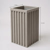 Grove Square Column Planter — Grey Brown
