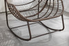 Hand-Woven Rattan Outdoor Rocking Chair, Olive Green