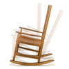 Square Wooden Outdoor Rocking Chair - Natural Finish