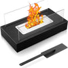 Rectangular Tabletop Bioethanol Fireplace — 13.8", Indoor/Outdoor