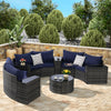 Half-Moon Sectional Set — 11 Piece