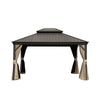 Hardtop Gazebo — 10x12 Ft, Aluminum Frame with Grill Cutout