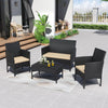 Four Piece Outdoor Rattan Patio Furniture Set
