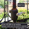 9 Ft Solar LED Patio Umbrella with Tilt and Crank Lift