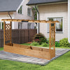 Raised Garden Bed with Trellis and Hanging Roof