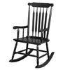LuxePorch Black Poplar Windsor Wood Rocking Chair
