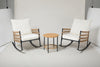 3-Piece Patio Rocking Chair Set with Resin Wicker & Bistro Table
