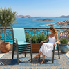 Rust-Resistant Outdoor Dining Chair Set with Teslin Fabric