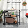 Stainless Steel Outdoor Bar Cart & Grill Prep Table