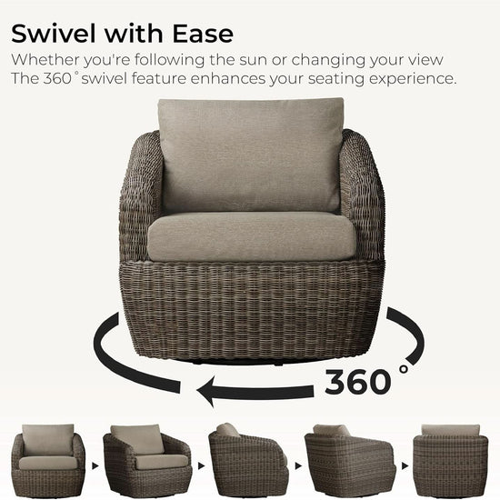 Outdoor Rattan Bistro Set With Comfortable Removable Cushions-1
