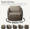 Outdoor Rattan Bistro Set With Comfortable Removable Cushions-1