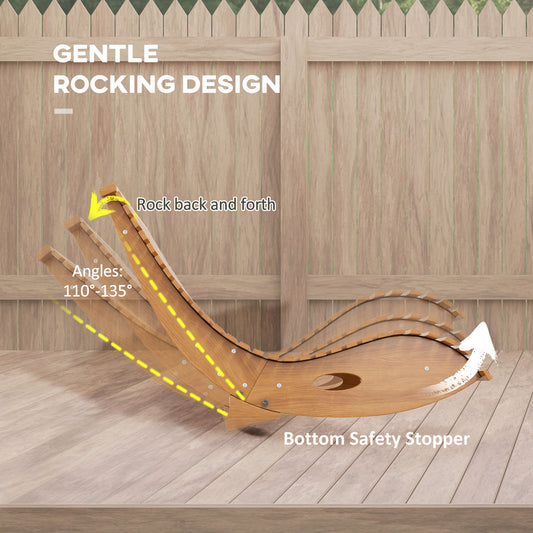 Slatted Teak Rocking Chair