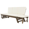 Adjustable Wood Daybed Sofa — Beige