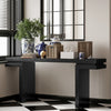 66' Extra Wide Real Wood Veneered Console Table, Minimalist Sofa Table