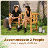 2-Person Acacia Wood Outdoor Bench