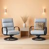 3-Piece Patio Bistro Set with Swivel Glider Chairs and Table