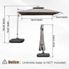 9 Ft. Aluminum Cantilever Tilt Patio Umbrella With Center Pole