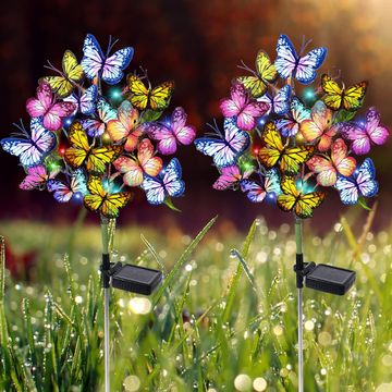 Solar Garden Butterfly Stake Lights, Waterproof Decorative