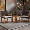 Acacia & Wicker Bistro Set — 3 Piece