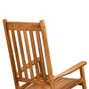 Square Wooden Outdoor Rocking Chair - Natural Finish