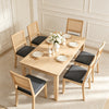 Cane-Back Rattan Dining Chairs, Set of 2 — Grey