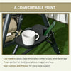 3-Seat Outdoor Patio Swing with Canopy & Cushions