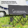6-Seat Folding Sideline Bench with Cup Holders, Dark Grey