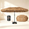15 x 9 ft Double-Sided Solar LED Patio Umbrella