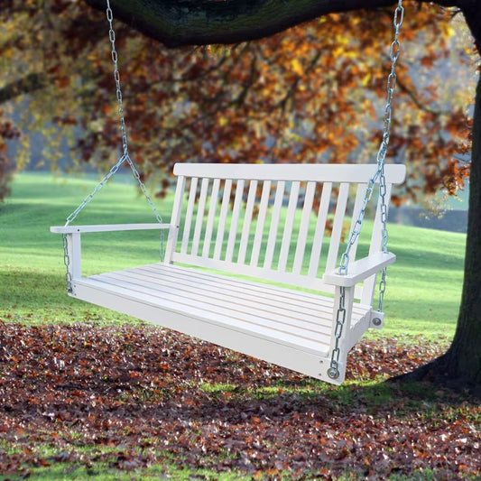 Porch Swing Bench — White