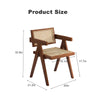 Rattan & Walnut Wood Lounge Chair, Set of 2