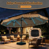 15 x 9 ft Double-Sided Solar LED Patio Umbrella