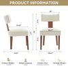 Linen Armless Dining Chairs, Set of 2 — Beige