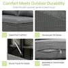 Wicker L-Shaped Patio Sectional — 5 Piece