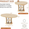 Natural Oak Extendable Round Dining Table Furniture-1
