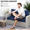 Wicker Loveseat Cushion Set
