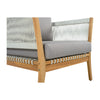 Acacia Wood Lounge Chair with Woven Rope Accents