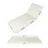 Acacia Wood 4-Position Chaise Lounge with Cushion