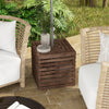 Umbrella Base Storage Table — Brown