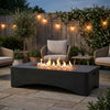 56" Rectangular Concrete Propane Fire Pit Table – Dark Grey