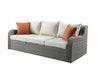 Wicker Patio Sectional &amp; Ottoman — 3 Piece