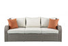 Wicker Patio Sectional &amp; Ottoman — 3 Piece