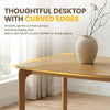 63-Inch Oak Finish Solid Wood Dining Table, Contemporary
