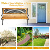 Cast Iron & Wood Outdoor Patio Bench