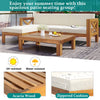 5-Piece Outdoor Sectional Sofa Set Solid Acacia Wood Beige with