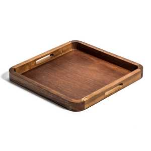 Square Acacia Wood Serving Tray